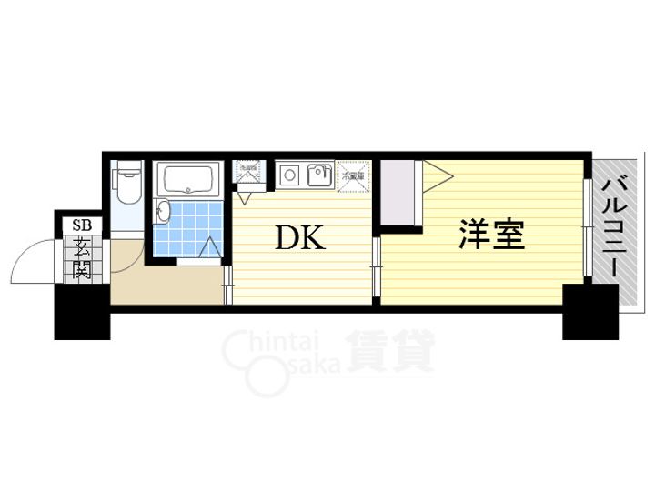 大阪府大阪市淀川区東三国3丁目の賃貸マンションの間取り