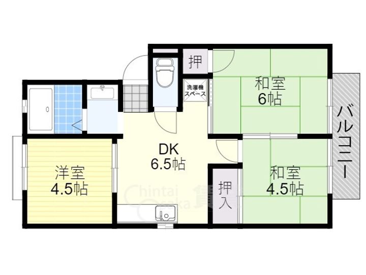 大阪府吹田市片山町4丁目の賃貸アパートの間取り