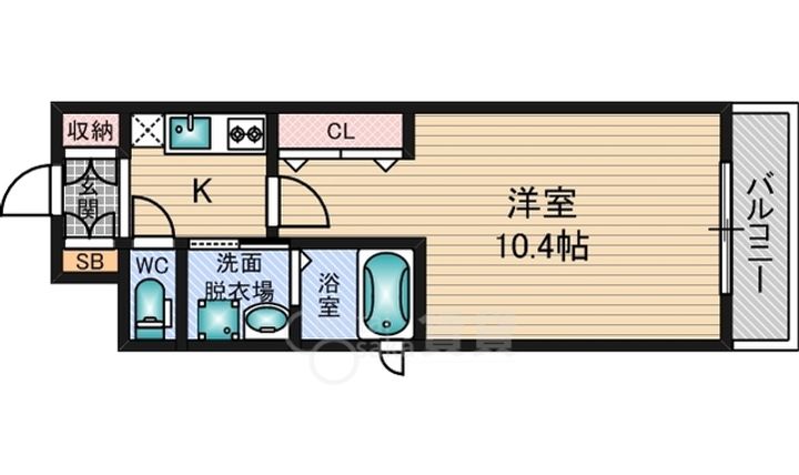 大阪府大阪市淀川区宮原1丁目の賃貸マンションの間取り