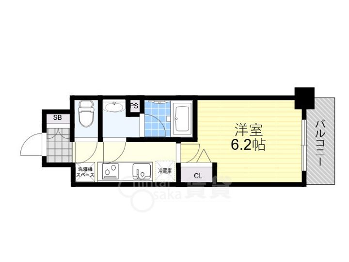 大阪府吹田市垂水町1丁目の賃貸マンションの間取り