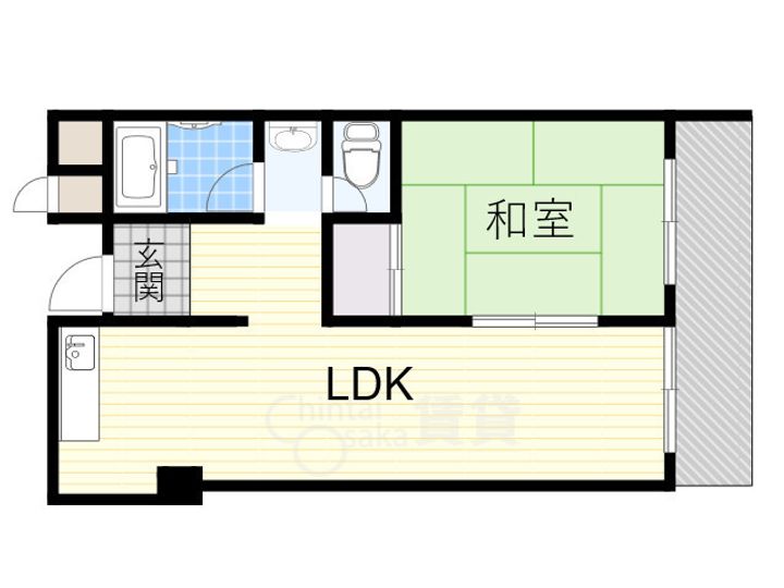 大阪府大阪市東淀川区豊新4丁目の賃貸マンションの間取り