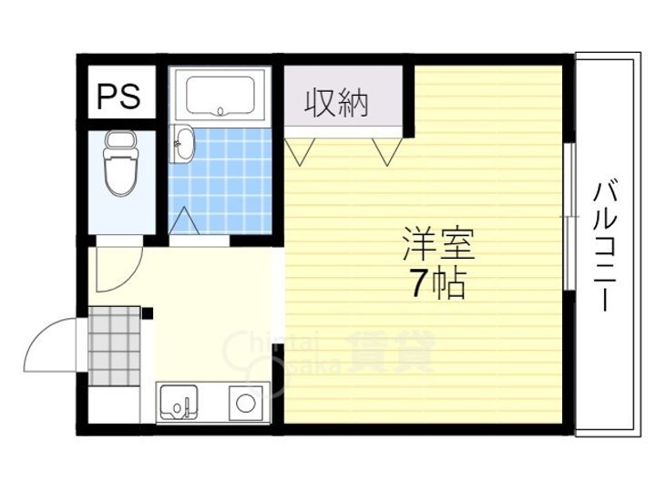 大阪府箕面市箕面4丁目の賃貸マンションの間取り