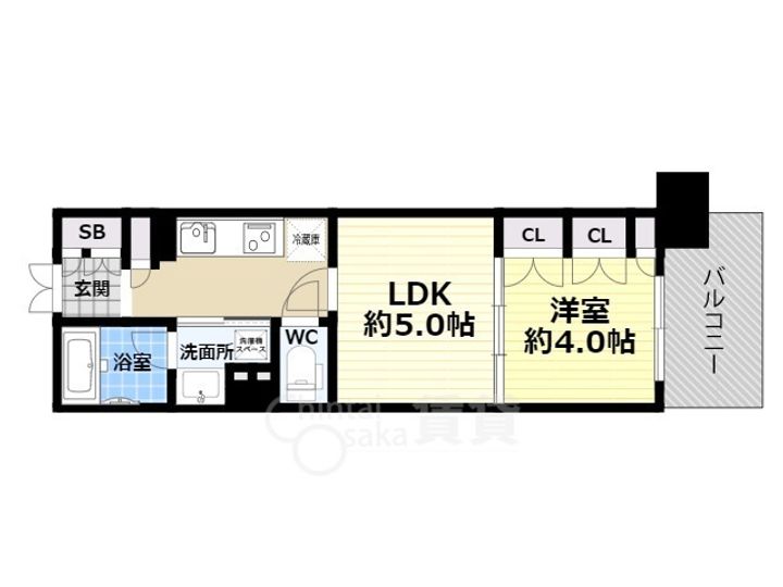 ブランズ大阪福島の間取り