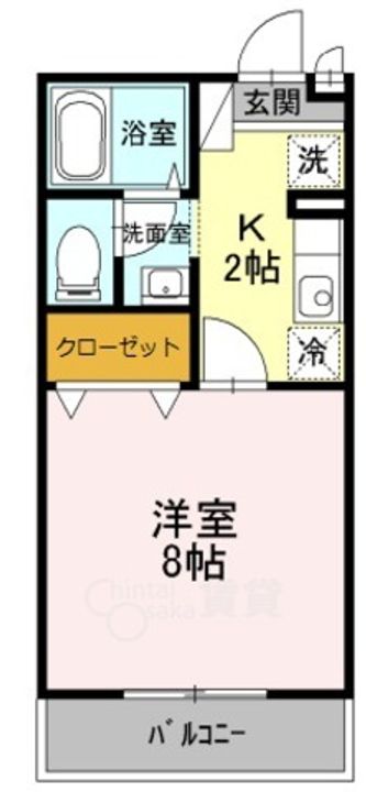 兵庫県川西市南花屋敷1丁目の賃貸アパートの間取り