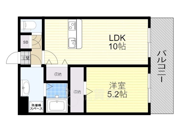 大阪府豊中市上野東2丁目の賃貸マンションの間取り