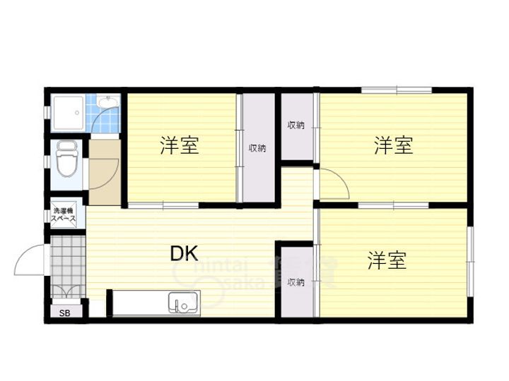 兵庫県宝塚市雲雀丘1丁目の賃貸マンションの間取り