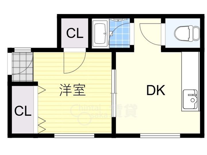 大阪府大阪市東淀川区下新庄4丁目の賃貸マンションの間取り