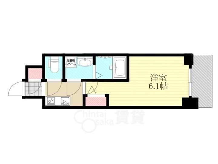 大阪府大阪市東淀川区東中島4丁目の賃貸マンションの間取り