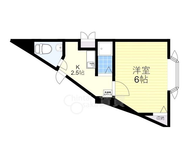 大阪府豊中市螢池東町1丁目の賃貸アパートの間取り