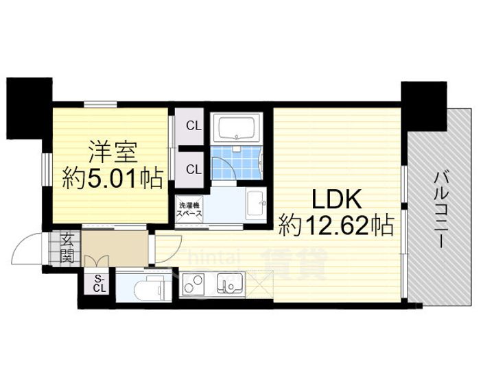 大阪府大阪市淀川区新高2丁目の賃貸マンションの間取り