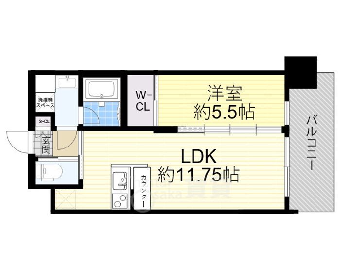 大阪府大阪市淀川区新高2丁目の賃貸マンションの間取り