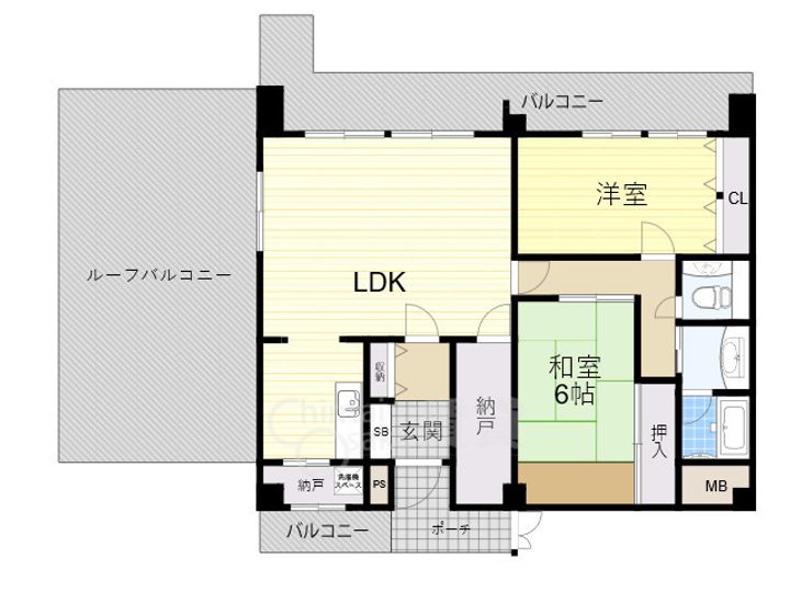 大阪府吹田市南正雀4丁目の賃貸マンションの間取り