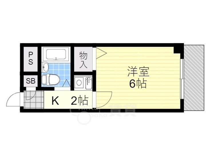 大阪府池田市天神1丁目の賃貸マンションの間取り