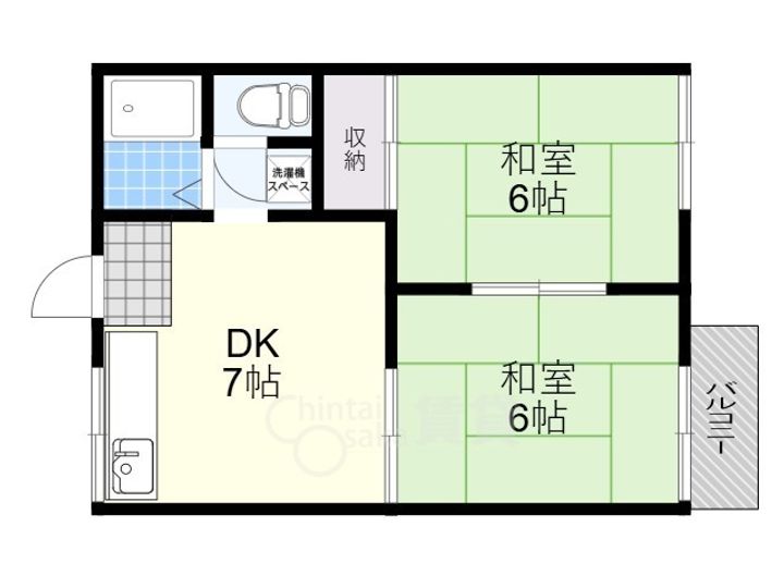 乾ハイツC棟の間取り