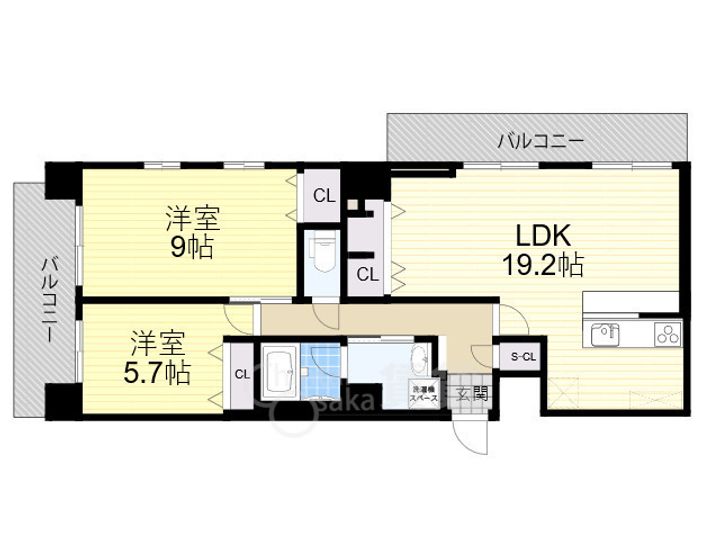スプランディッド茨木天王の間取り