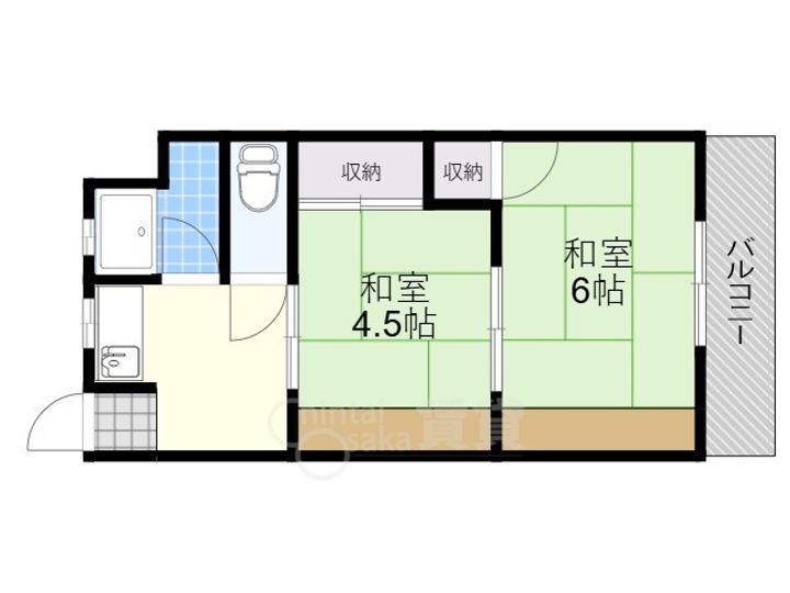 大阪府豊中市曽根西町3丁目の賃貸マンションの間取り