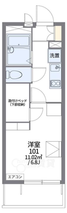 大阪府摂津市千里丘2丁目の賃貸マンションの間取り