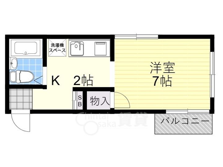 大阪府豊中市曽根西町2丁目の賃貸マンションの間取り