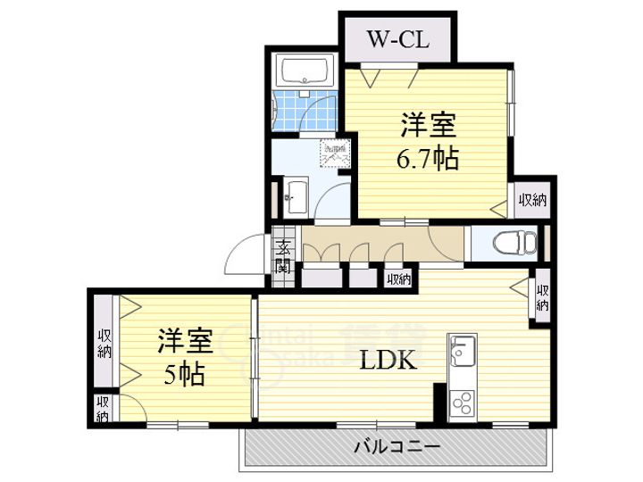 フルール ドゥ ソレイユの間取り