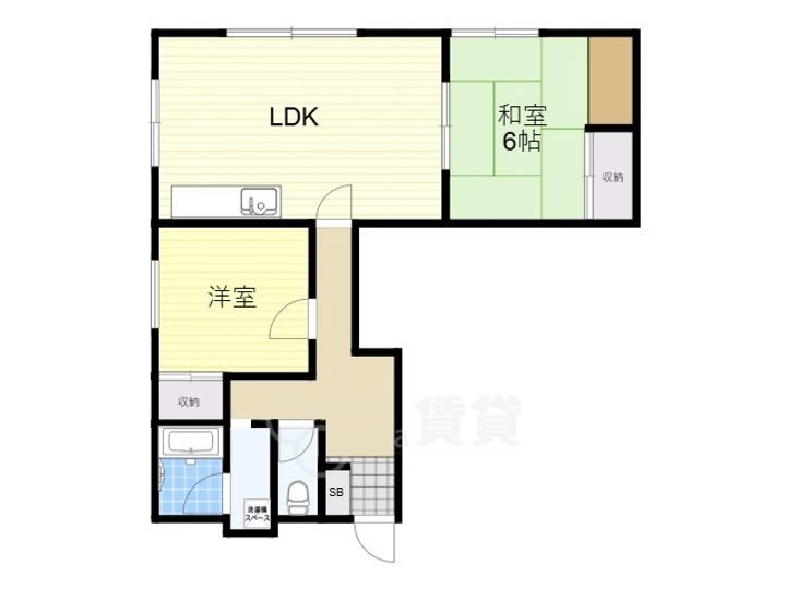 大阪府池田市室町の賃貸マンションの間取り