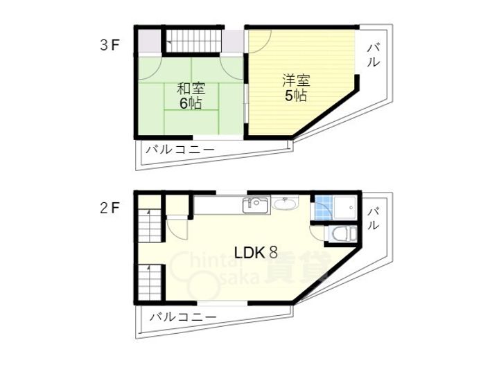 豊新4丁目天野興産住宅の間取り