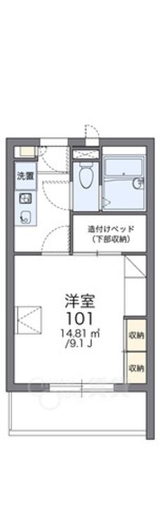レオパレスリビエールブランシェの間取り