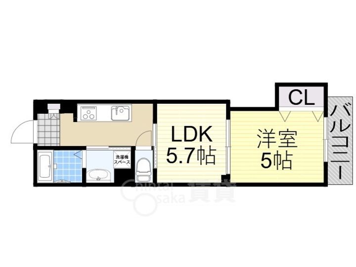 大阪府池田市豊島南1丁目の賃貸アパートの間取り