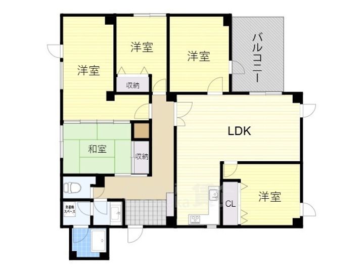 大阪府大阪市西淀川区花川2丁目の賃貸マンションの間取り