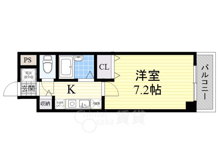 大阪府吹田市千里山竹園1丁目の賃貸マンションの間取り