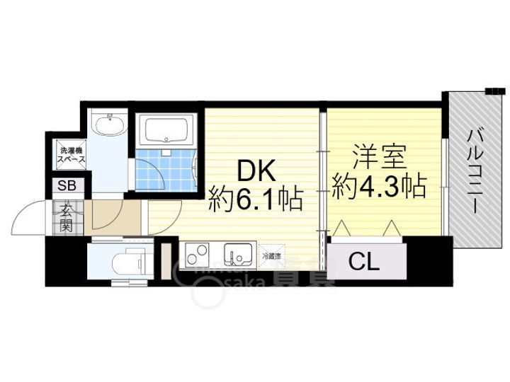 大阪府吹田市南吹田5丁目の賃貸マンションの間取り