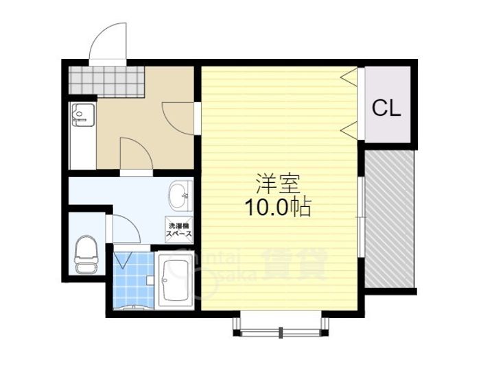 大阪府吹田市片山町1丁目の賃貸マンションの間取り