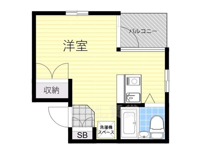 大阪府豊中市末広町2丁目の賃貸マンションの間取り