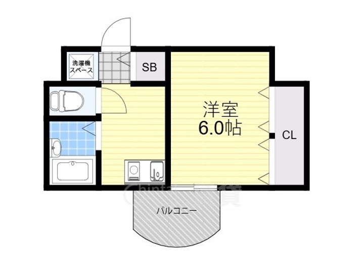 大阪府豊中市服部西町2丁目の賃貸マンションの間取り
