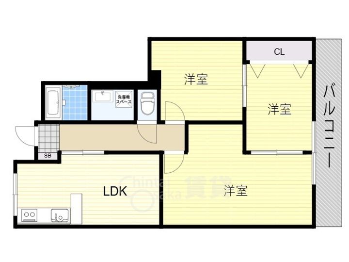 東正雀ハイツの間取り