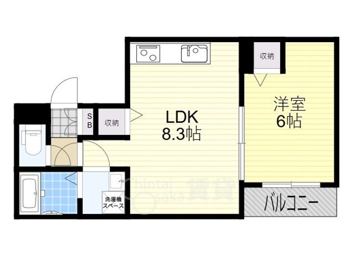 大阪府豊中市螢池東町3丁目の賃貸アパートの間取り