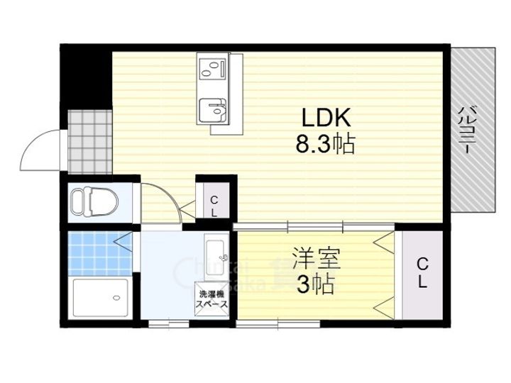 兵庫県川西市小花1丁目の賃貸アパートの間取り