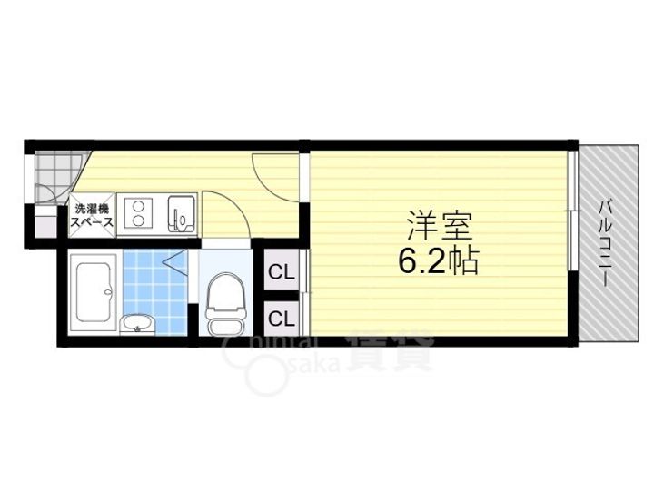 大阪府茨木市鮎川5丁目の賃貸マンションの間取り