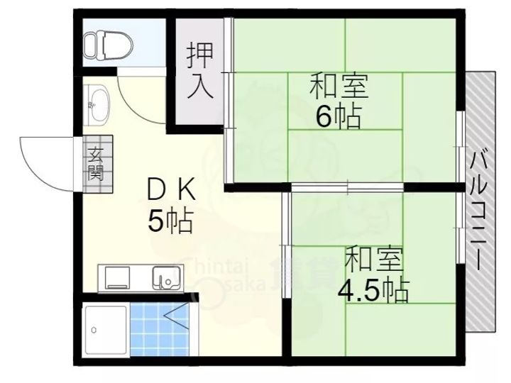 大阪府豊中市庄内栄町4丁目の賃貸マンションの間取り