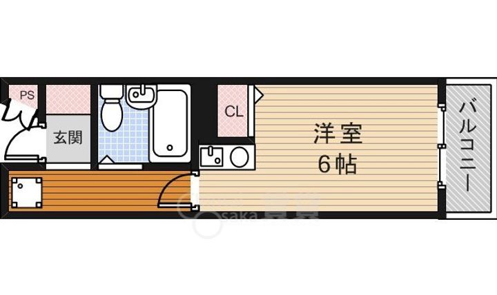 大阪府箕面市桜2丁目の賃貸マンションの間取り