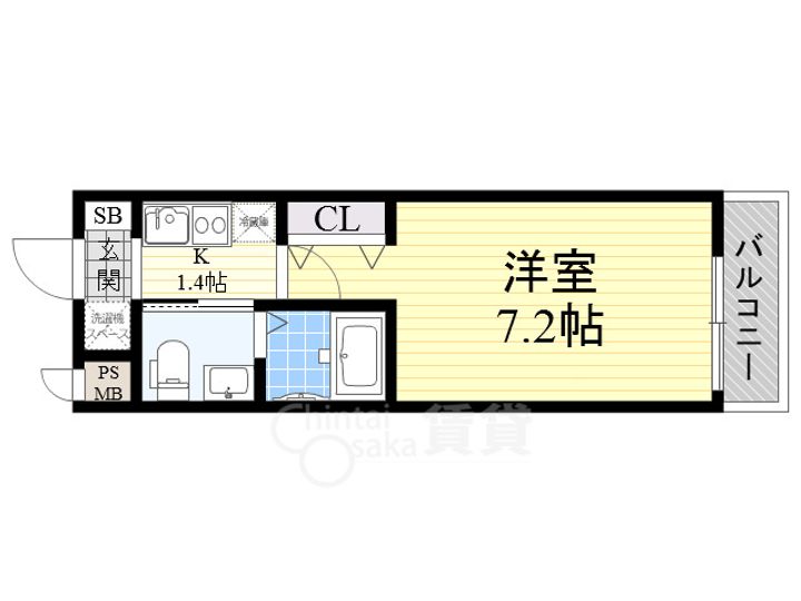 大阪府大阪市西淀川区歌島1丁目(アパート)の賃貸物件の間取り