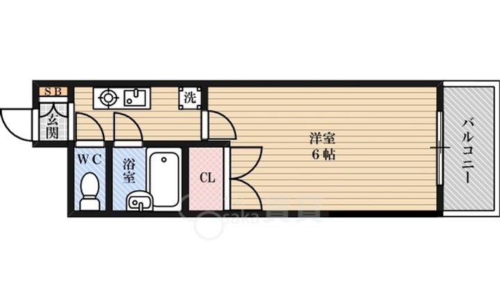 大阪府大阪市淀川区西三国1丁目(マンション)の賃貸物件の間取り