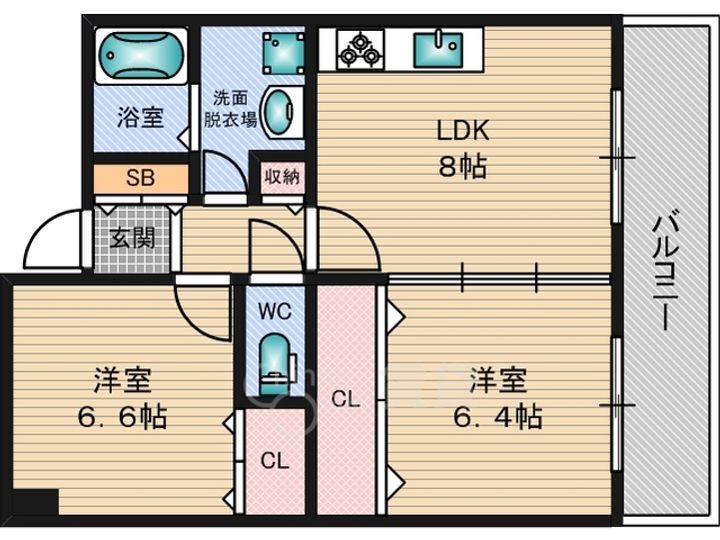 パレ・フローリッシュ503の間取り
