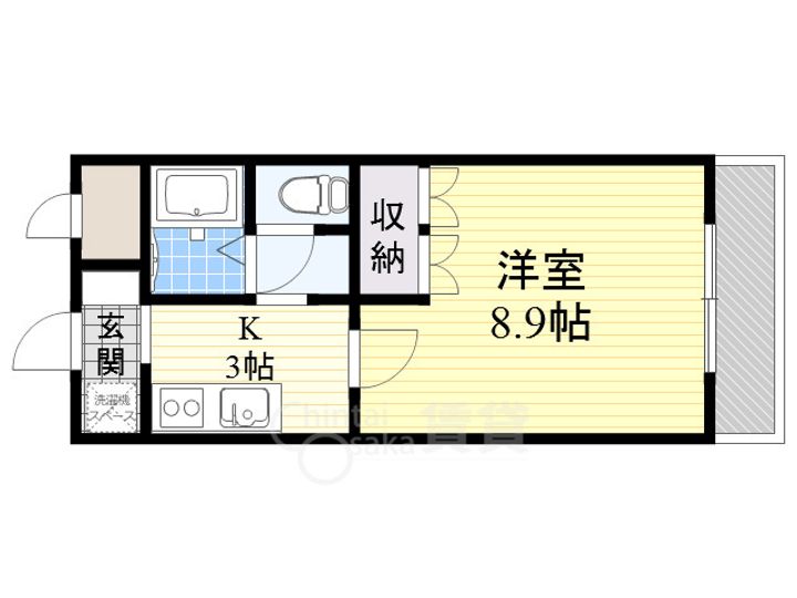 大阪府茨木市彩都あさぎ5丁目の賃貸マンションの間取り