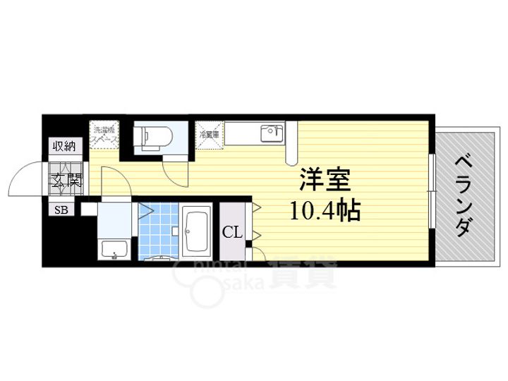 大阪府吹田市寿町2丁目の賃貸マンションの間取り