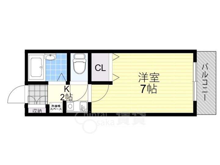 兵庫県川西市花屋敷1丁目の賃貸マンションの間取り