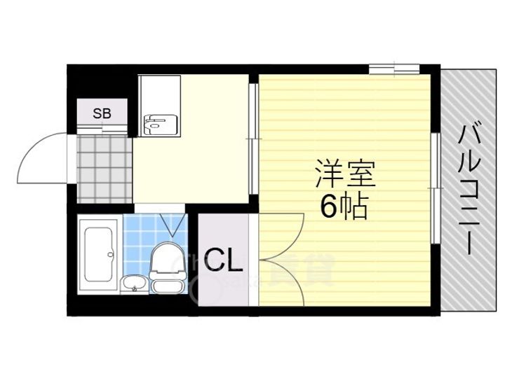 大阪府池田市石橋4丁目の賃貸マンションの間取り