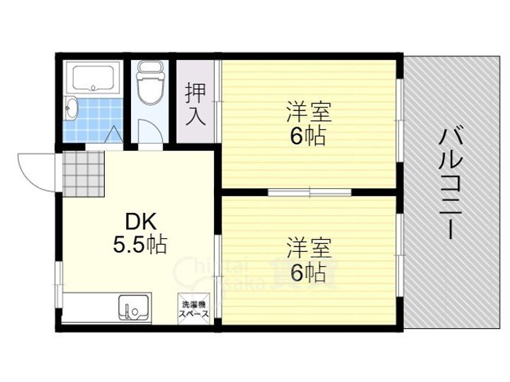 大阪府豊中市刀根山1丁目の賃貸アパートの間取り