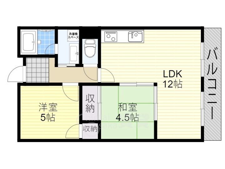 大阪府摂津市千里丘3丁目の賃貸マンションの間取り