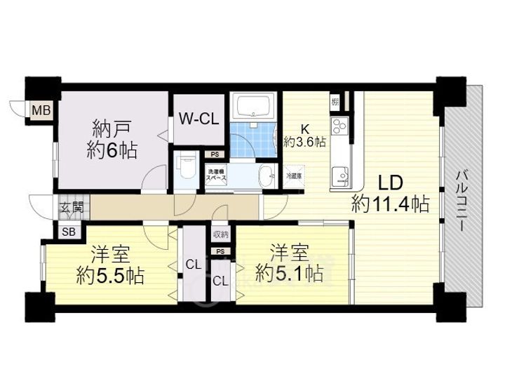 ウエストフィールドの間取り