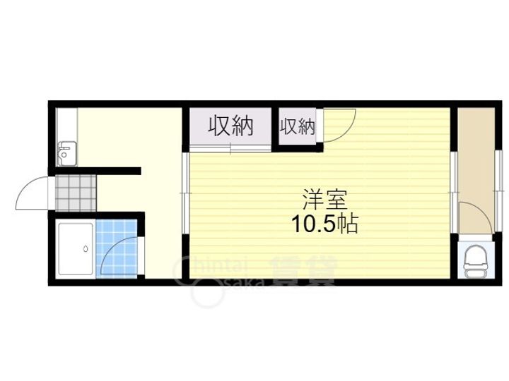 大阪府池田市井口堂1丁目の賃貸アパートの間取り